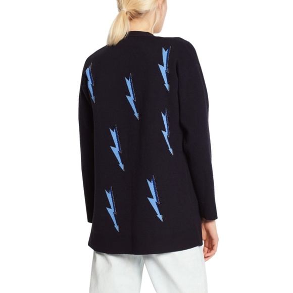 🆕 Sandro Paris Juste Lightning Bolt Cardigan - Picture 2 of 5